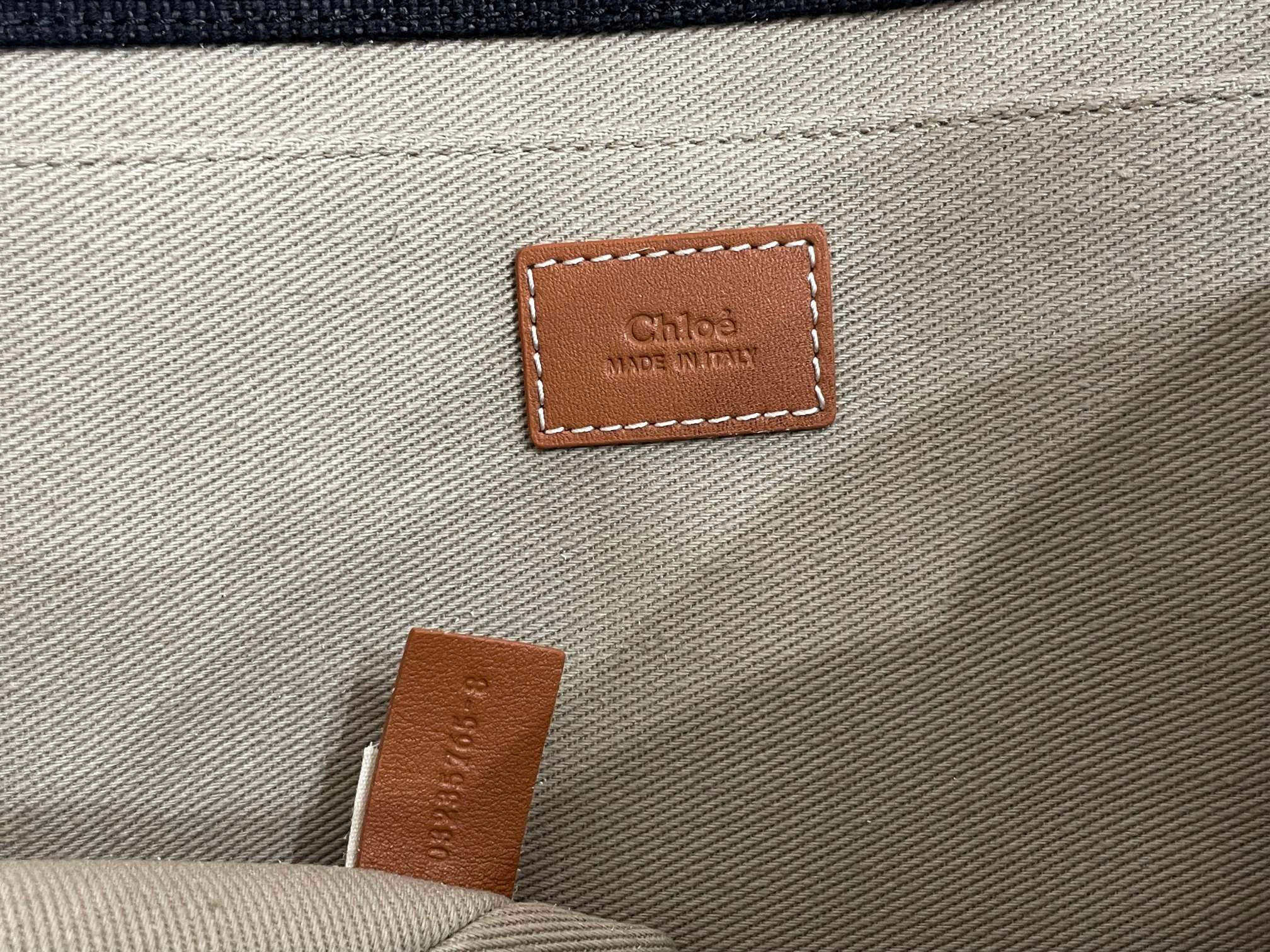 Chloe Large Woody Tote Bag In Linen 